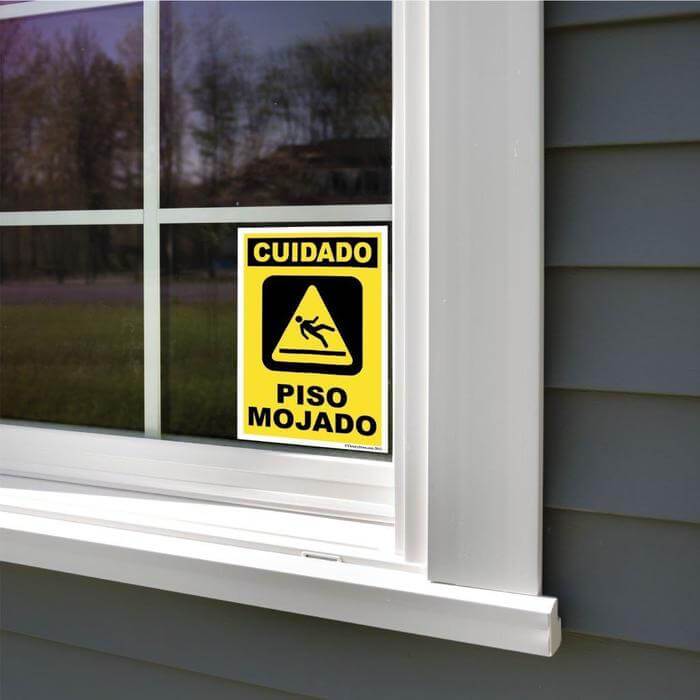 Piso Mojado Cuidado (Caution Wet Floor) Sign or Sticker - Image 4