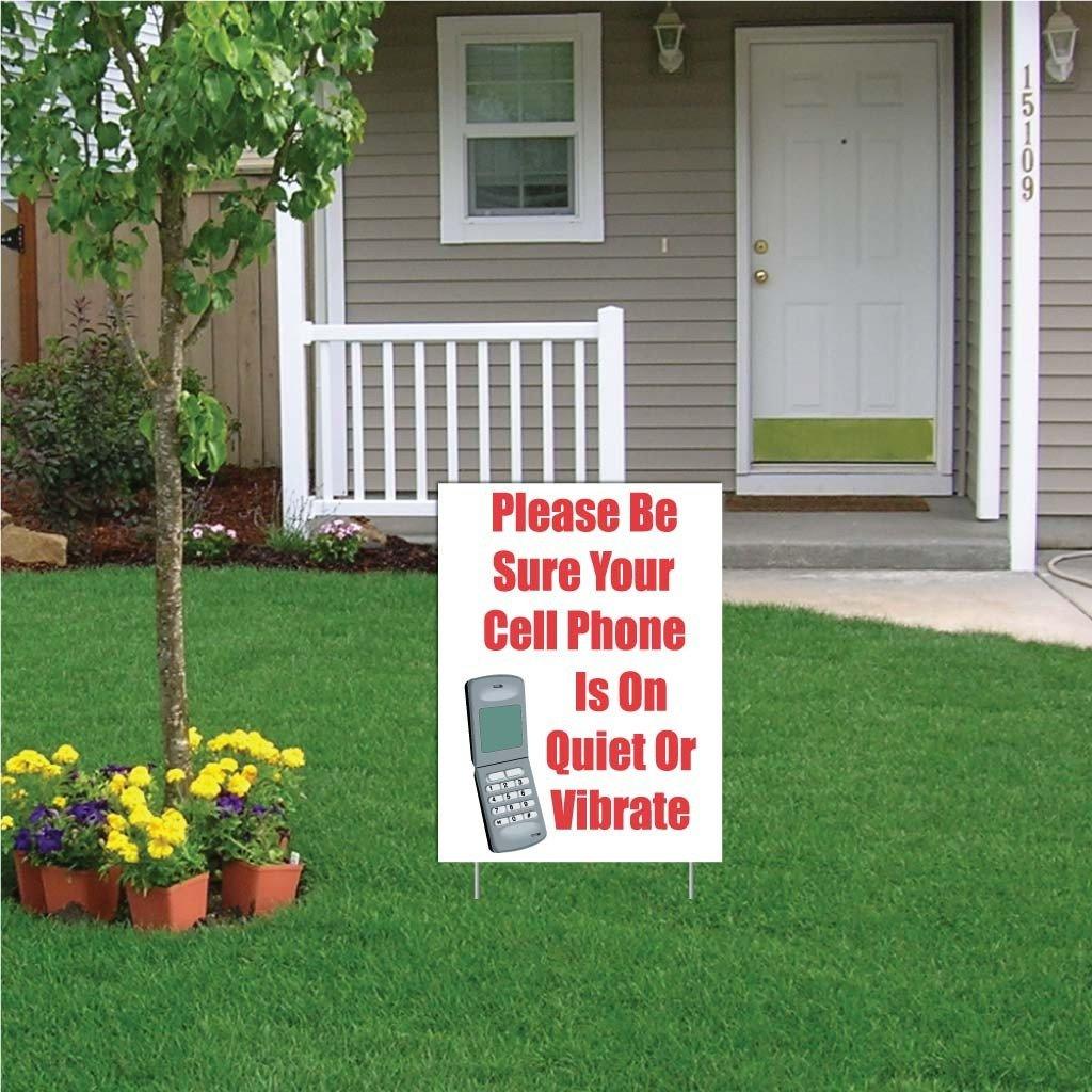 Please Be Sure Your Cell Phone is on Quiet or Vibrate Signage - Image 3