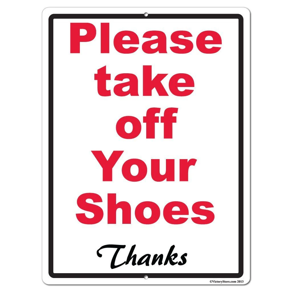 Please Take Off Your Shoes Sign or Sticker - Image 4