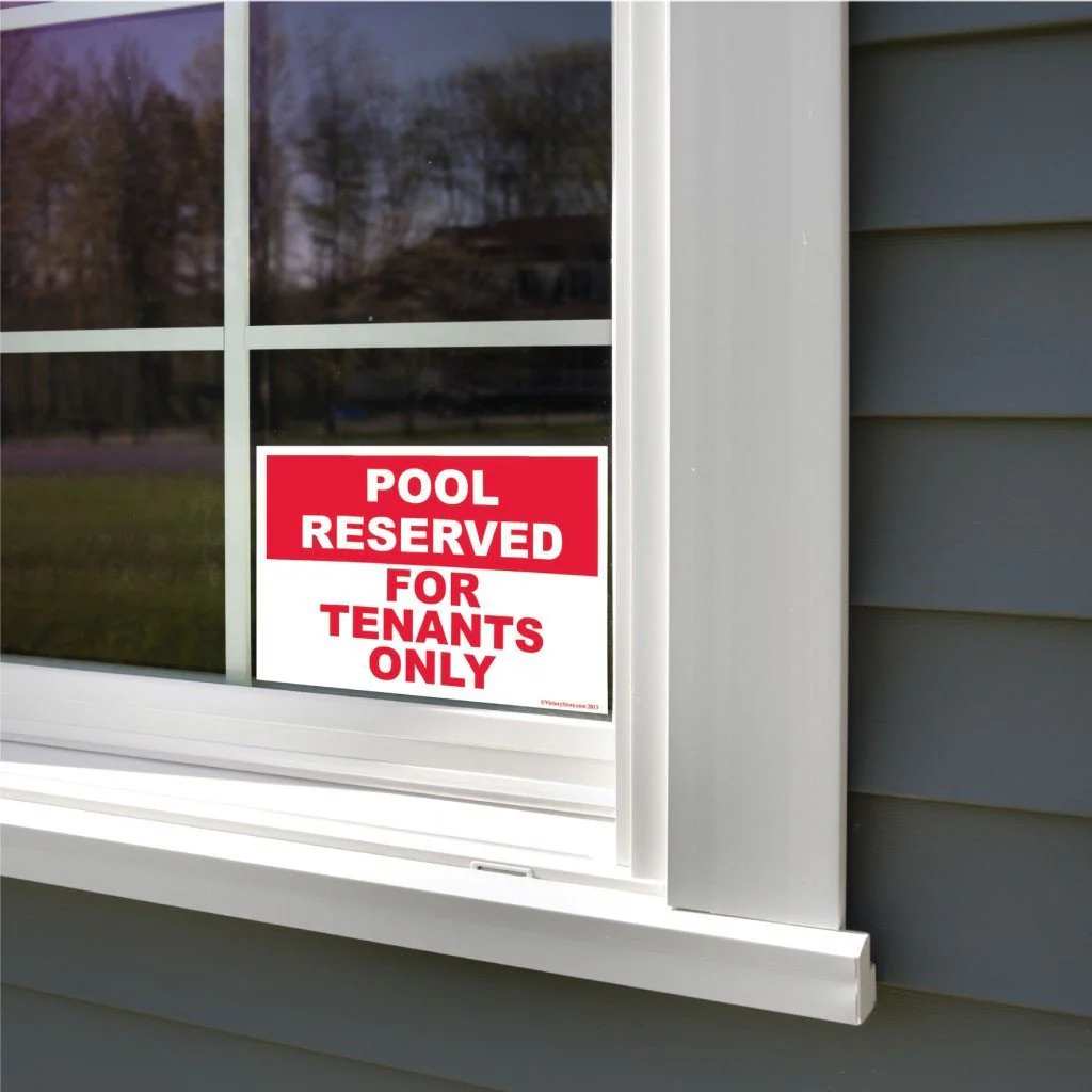 Pool Reserved for Tenants Only Sign or Sticker - #6 - Image 6