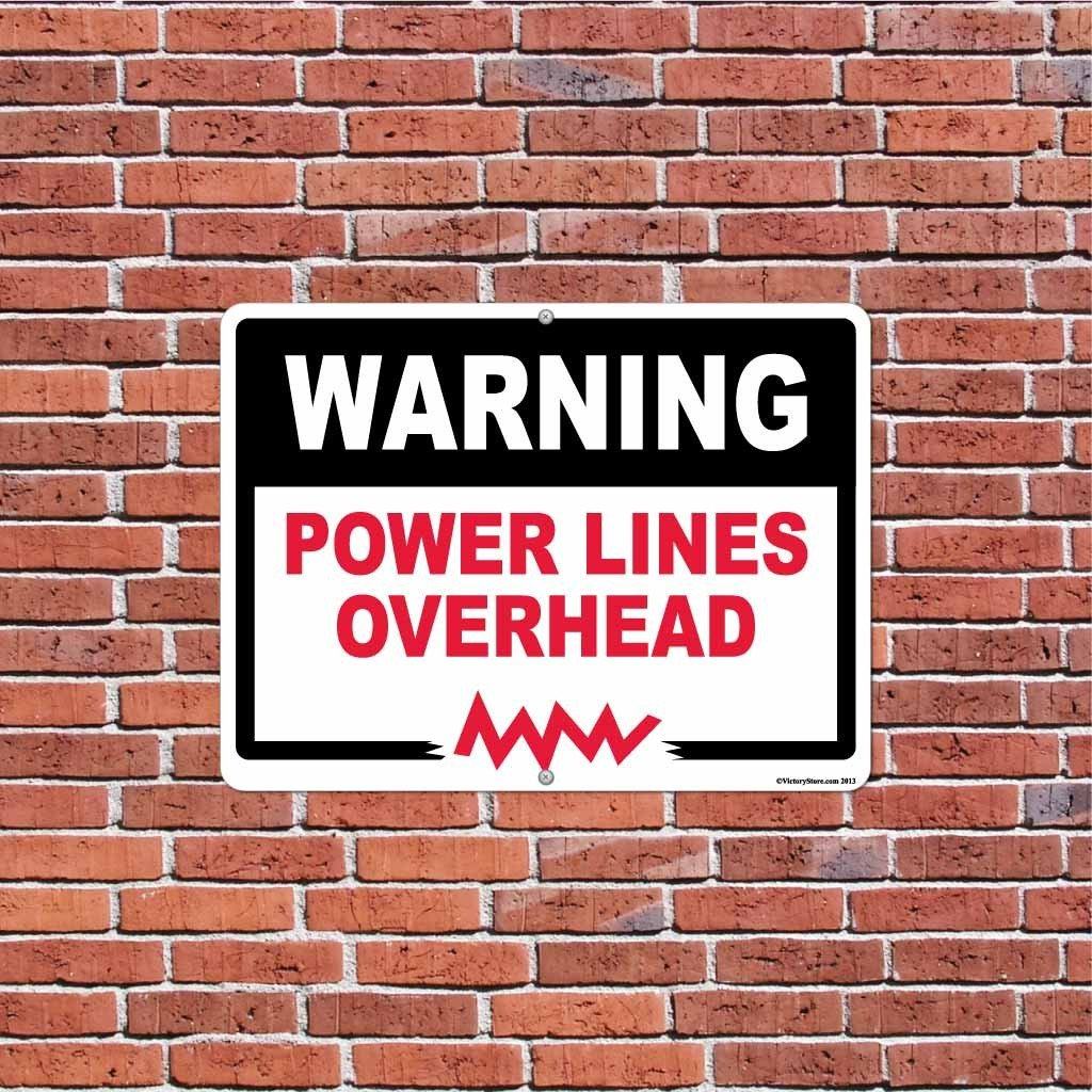 Power Lines Overhead Warning Sign or Sticker - Image 4