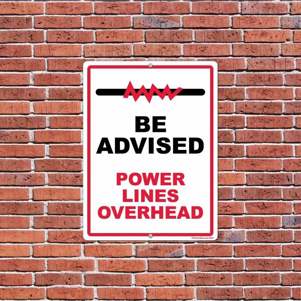 Power Lines Overhead Warning Sign or Sticker - Image 9