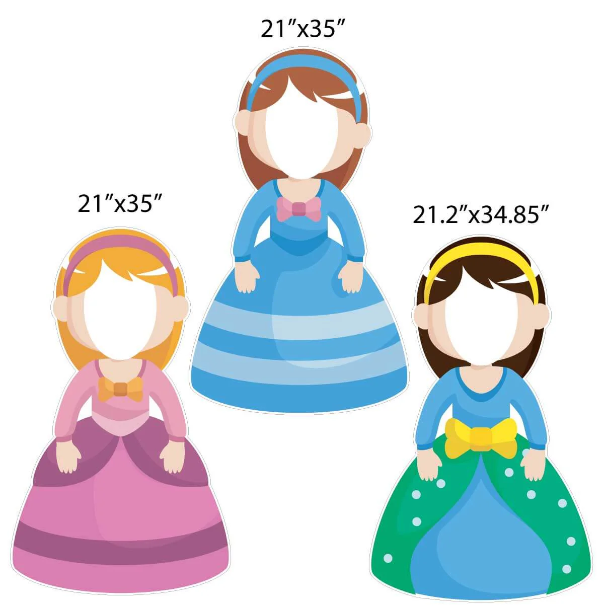 Princess Face in Yard Signs Photo Prop Yard Card Decorations - Image 4