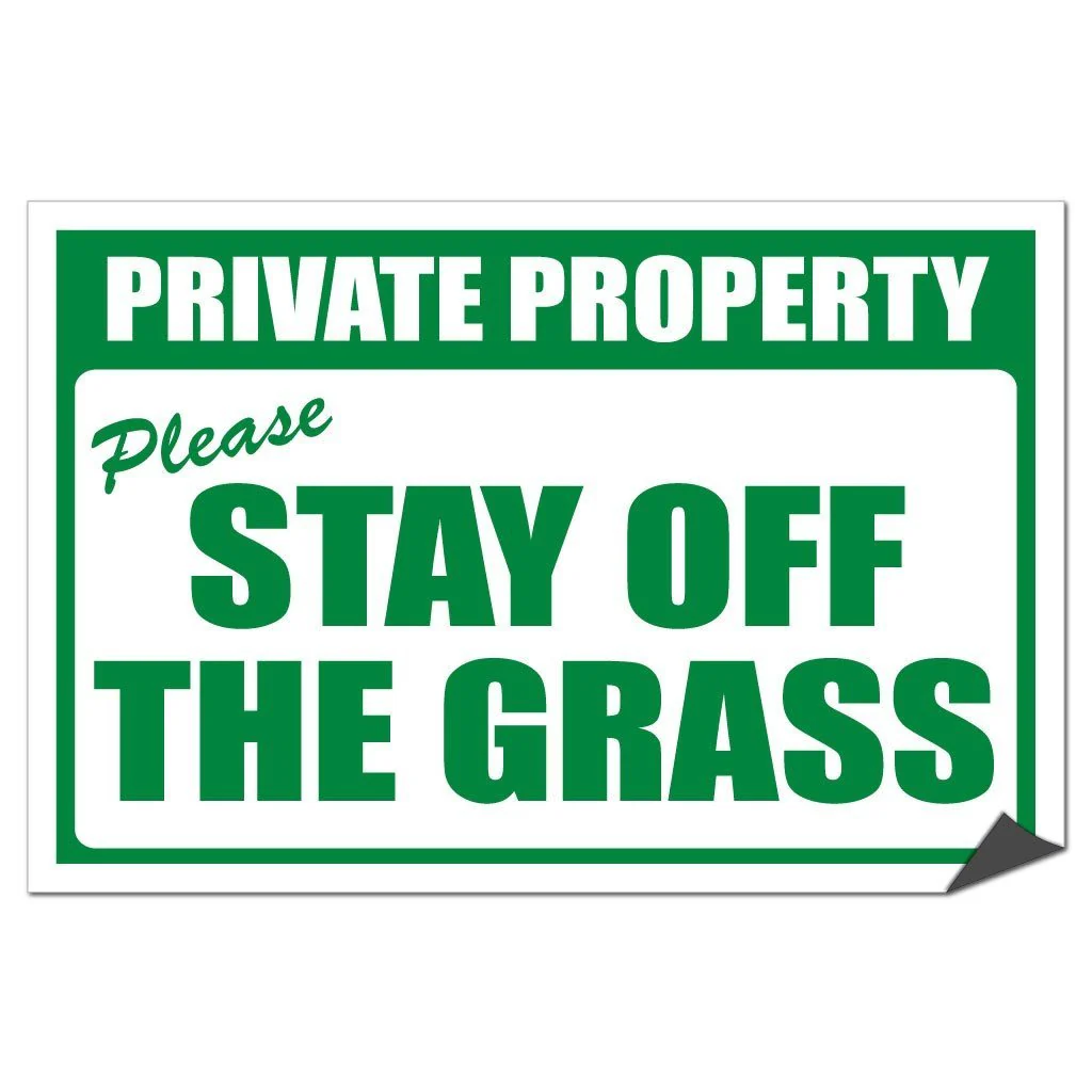 Please Stay off the Grass Sign or Sticker - Image 5