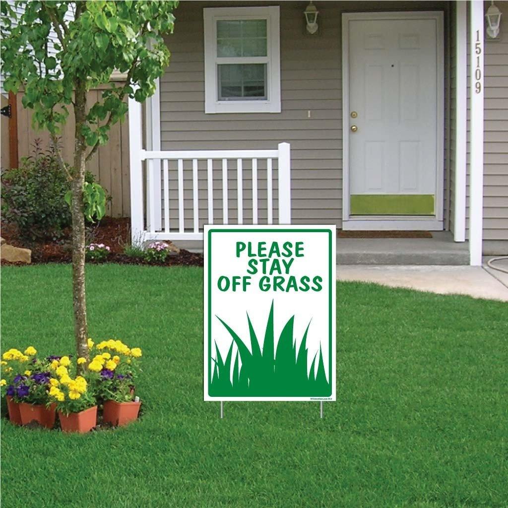 Please Stay off the Grass Sign or Sticker - Image 9