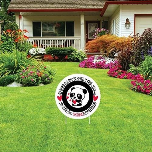 Promposal "PANDAmonium Prom" Panda Bear Yard Sign