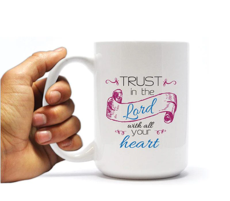 Proverbs 3:5 Religious Mug & Can Cooler Gift Pack - Image 4