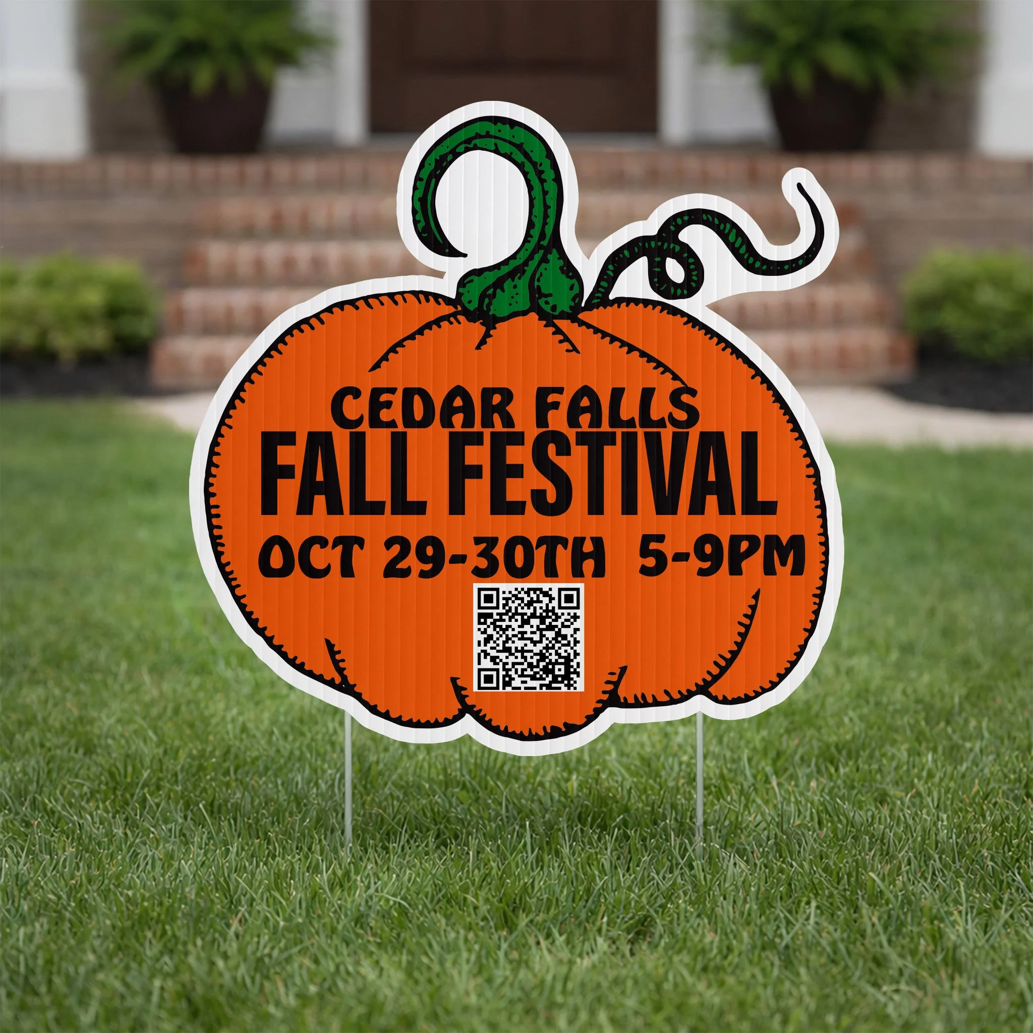 22x22" Pumpkin Shaped Yard Sign - Image 3