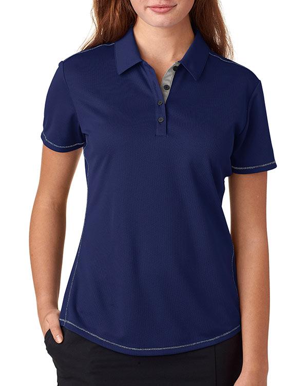 QCR Ladies' adidas Golf climacool® Mesh Color Hit Polo - Image 4