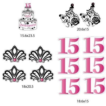 Quinceañera Yard Cards 13 piece set - Image 2