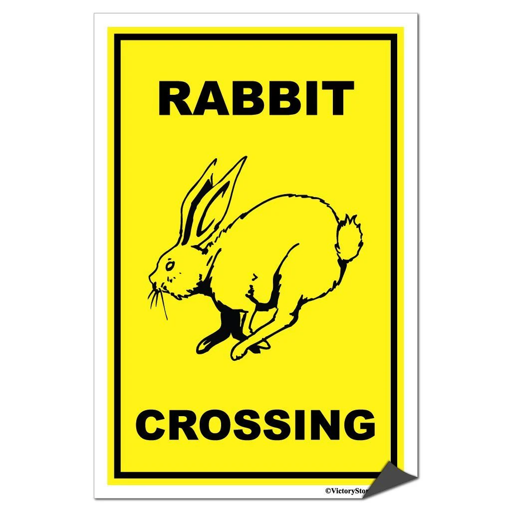 Rabbit Crossing Sign or Sticker - Image 8