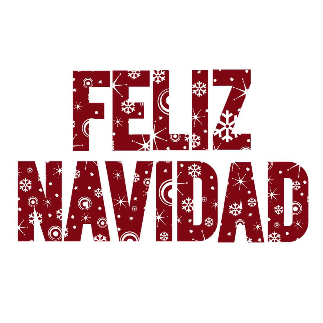 Red Snowflake Feliz Navidad Yard Sign letter Set - 12 pieces - Image 2
