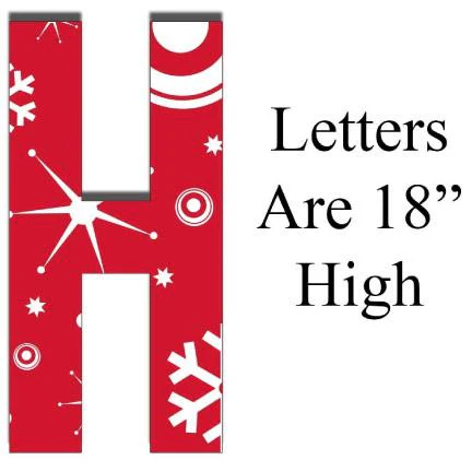 Red Snowflake Merry Christmas Letters Yard Card 14 piece set - Image 2