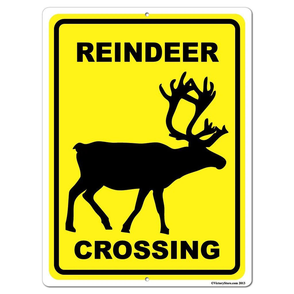 Reindeer Crossing Sign or Sticker - Image 6