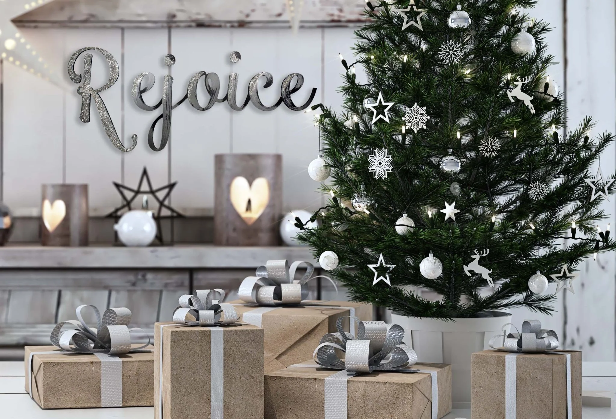 Script Rejoice Wall Word Sign