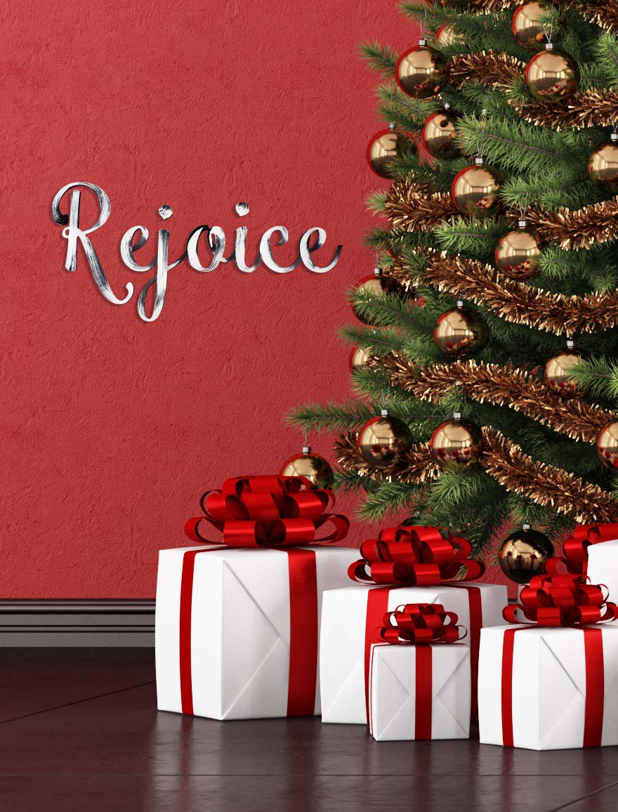Script Rejoice Wall Word Sign - Image 3