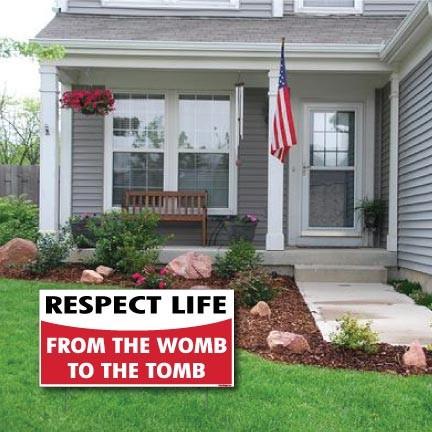 Respect Life ProLife 2-Pack 12"x24" Yard Signs