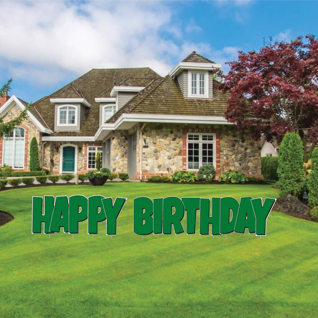 Solid Color Luckiest Guy Happy Birthday Quick Set 5 pc Yard Card - Image 11