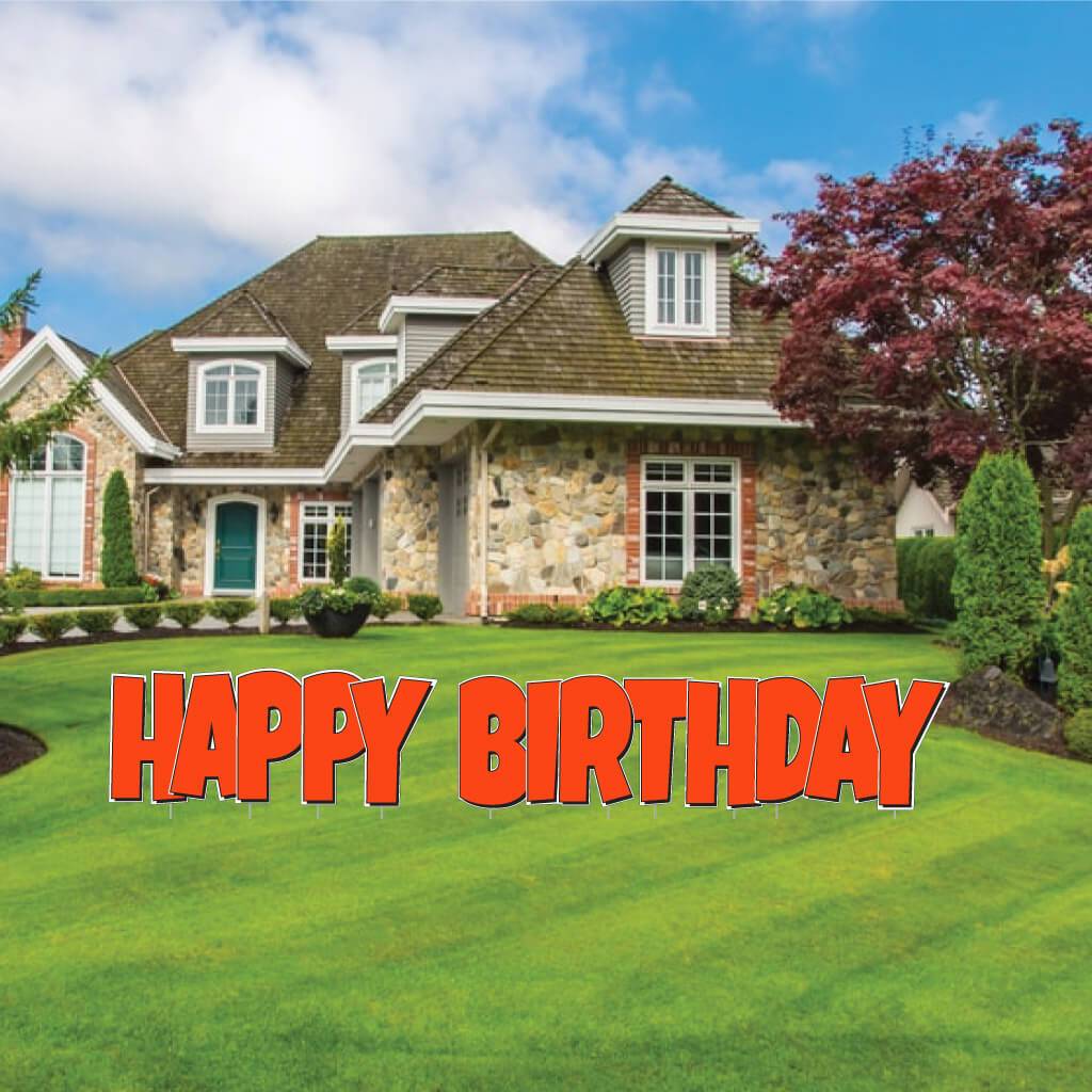 Solid Color Luckiest Guy Happy Birthday Quick Set 5 pc Yard Card - Image 12