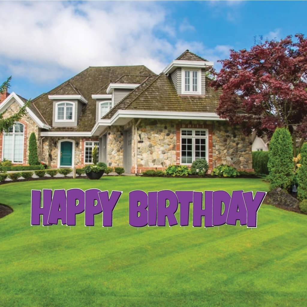 Solid Color Luckiest Guy Happy Birthday Quick Set 5 pc Yard Card - Image 13