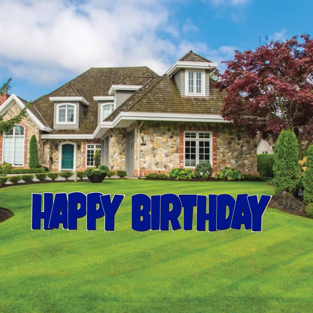 Solid Color Luckiest Guy Happy Birthday Quick Set 5 pc Yard Card - Image 15