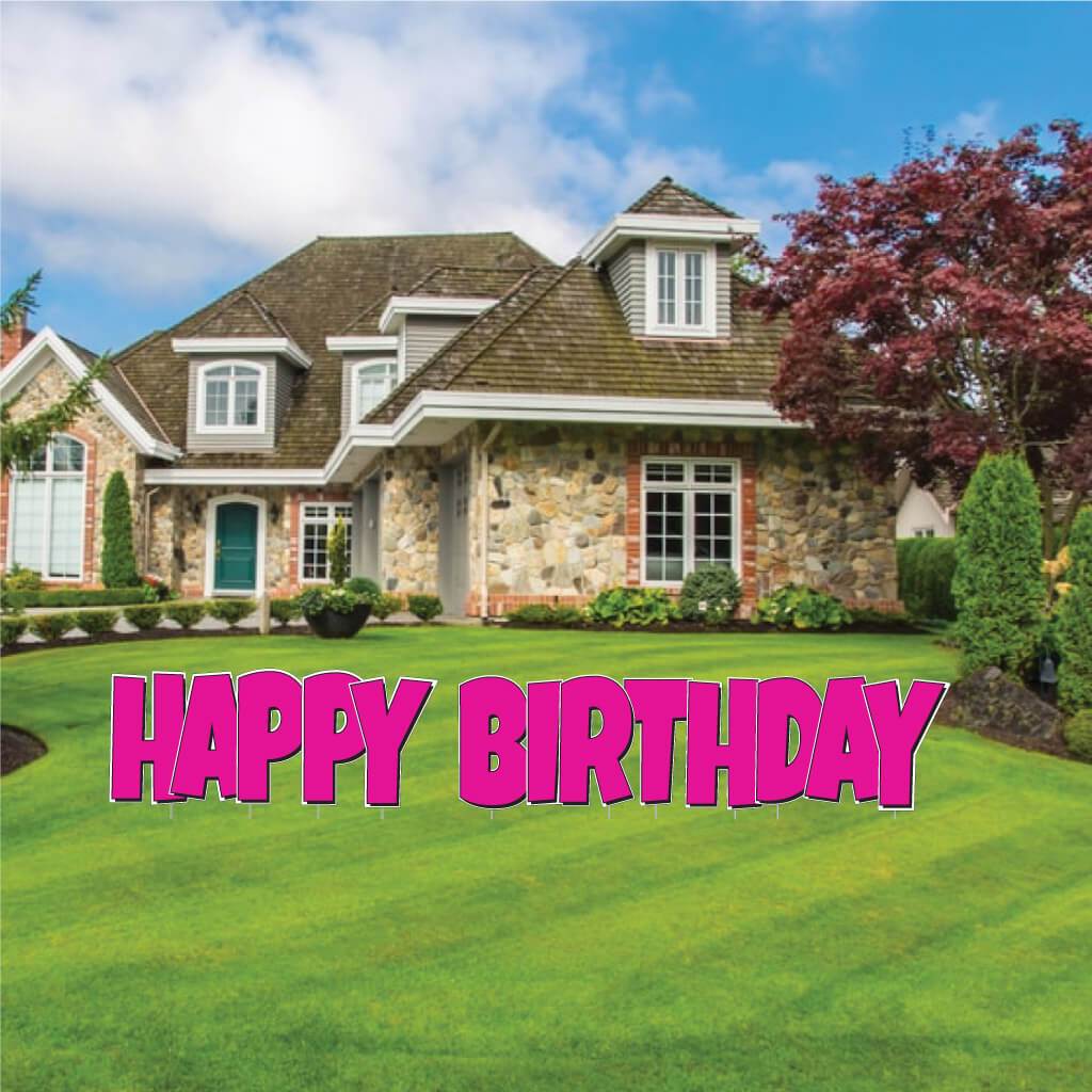 Solid Color Luckiest Guy Happy Birthday Quick Set 5 pc Yard Card - Image 2