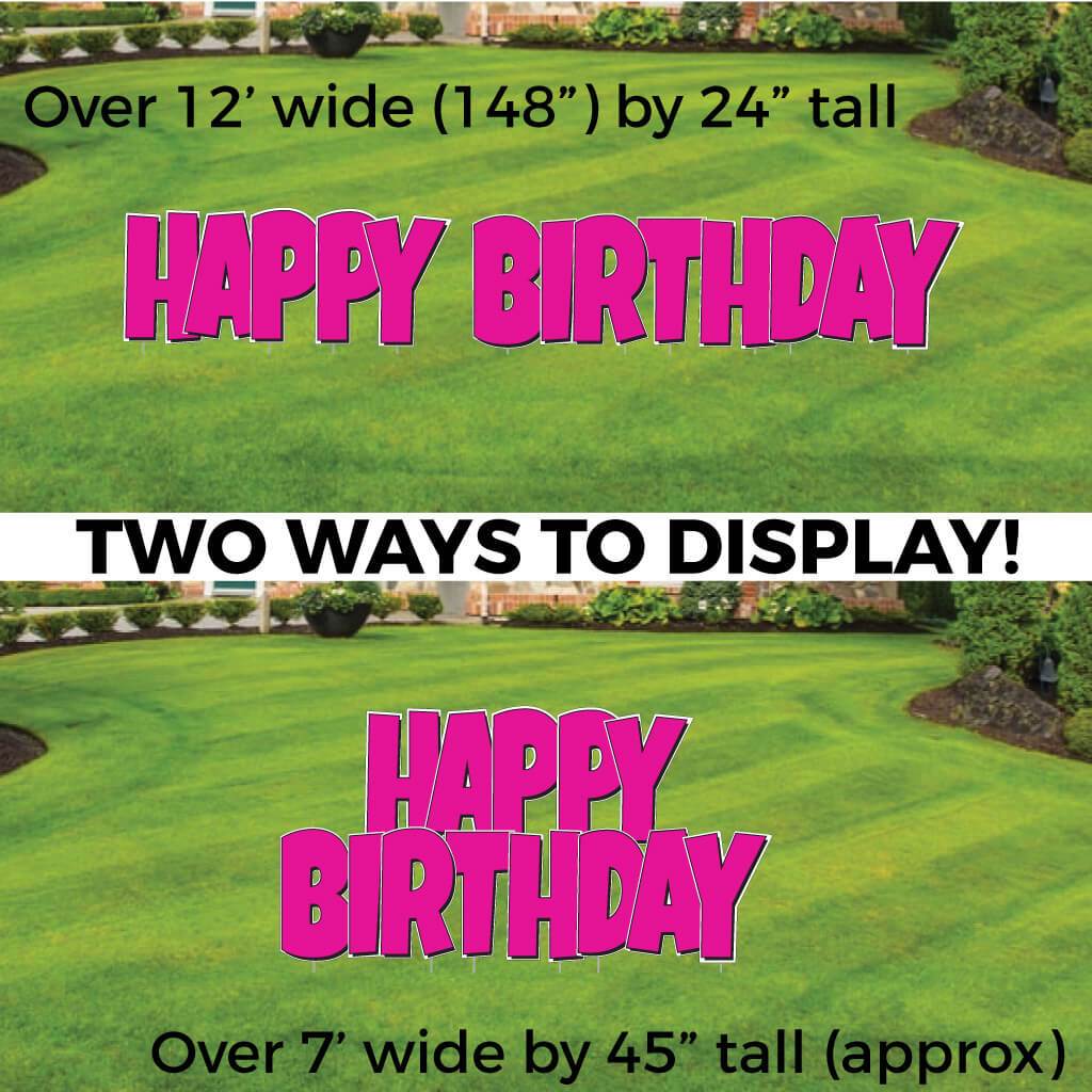 Solid Color Luckiest Guy Happy Birthday Quick Set 5 pc Yard Card - Image 3