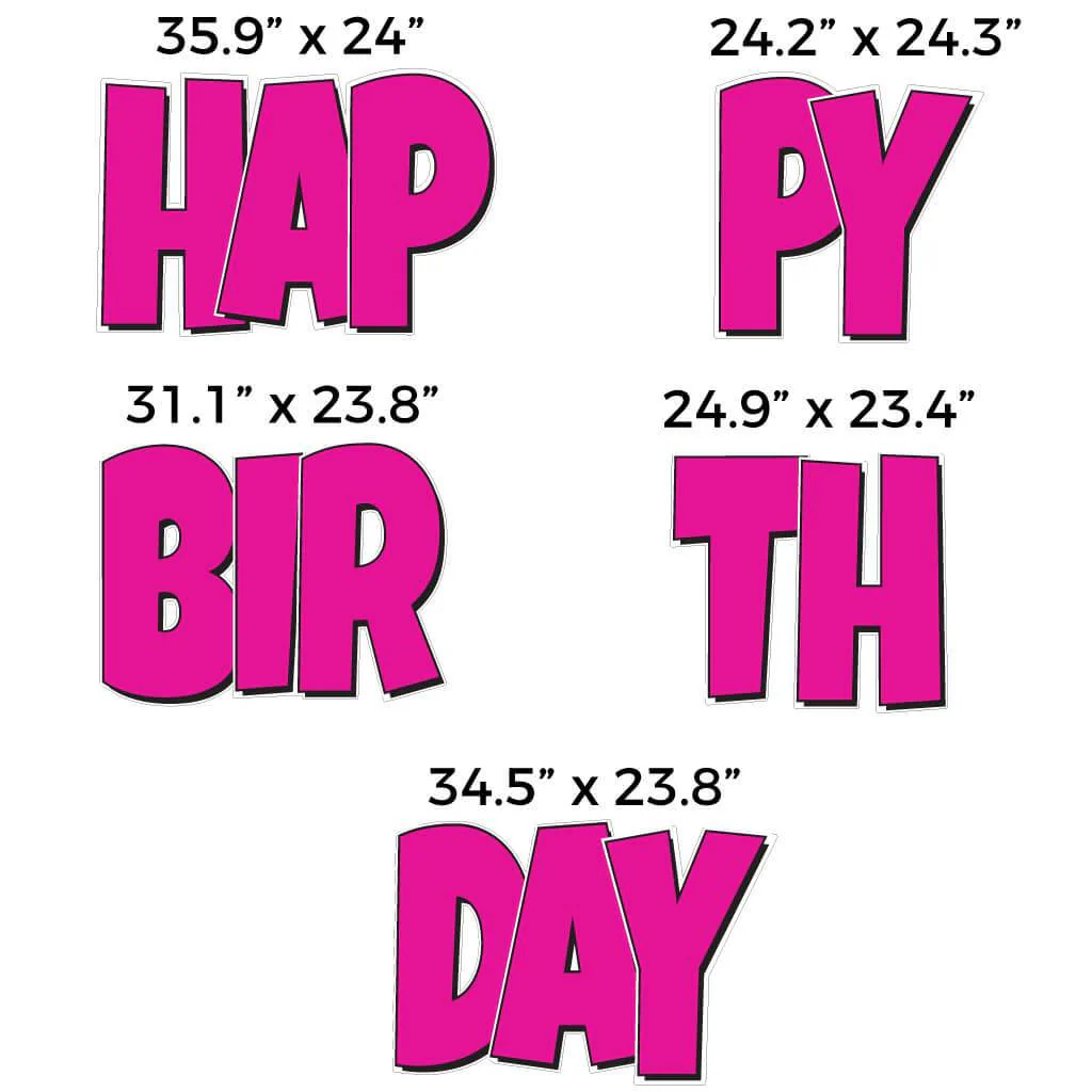 Solid Color Luckiest Guy Happy Birthday Quick Set 5 pc Yard Card - Image 4