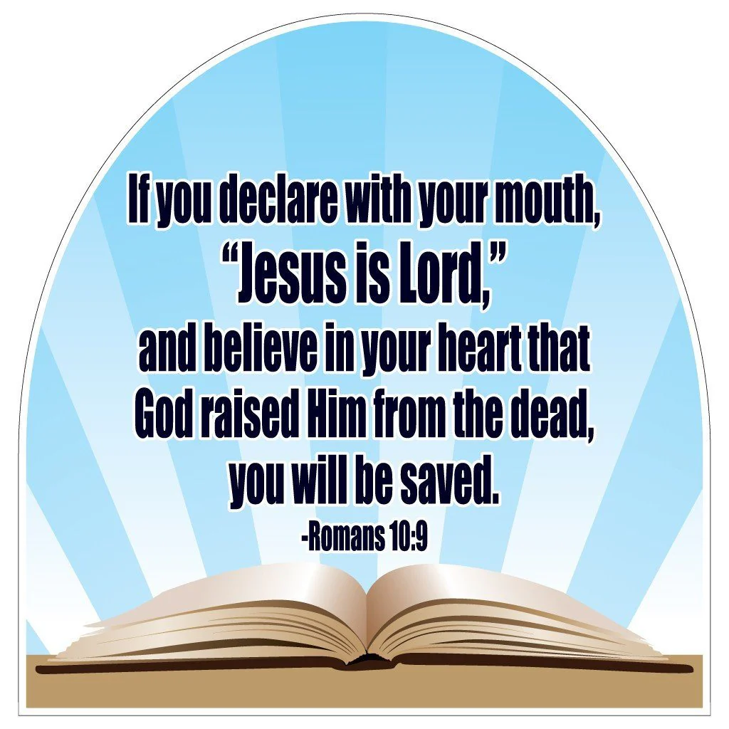 Romans 10:9 Shaped Yard Sign - Image 2