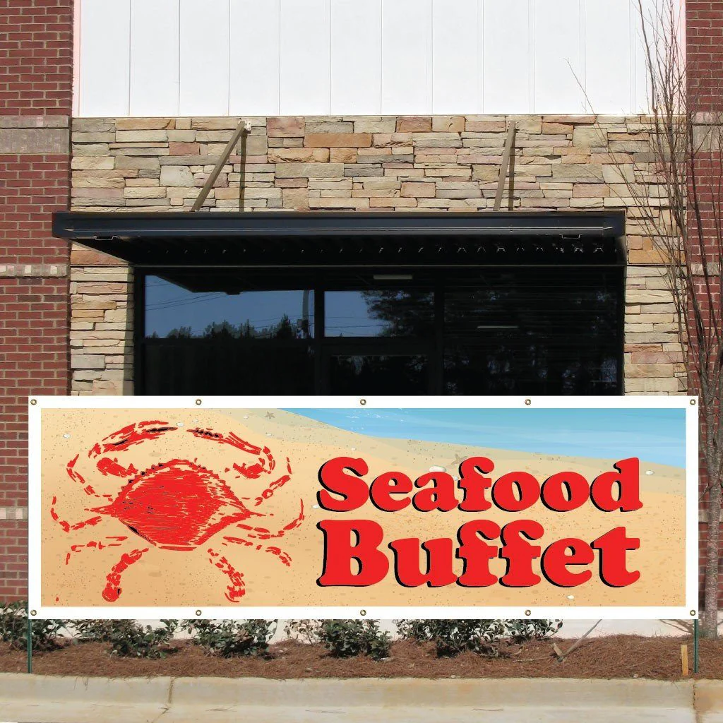 Seafood Buffet Vinyl Banner