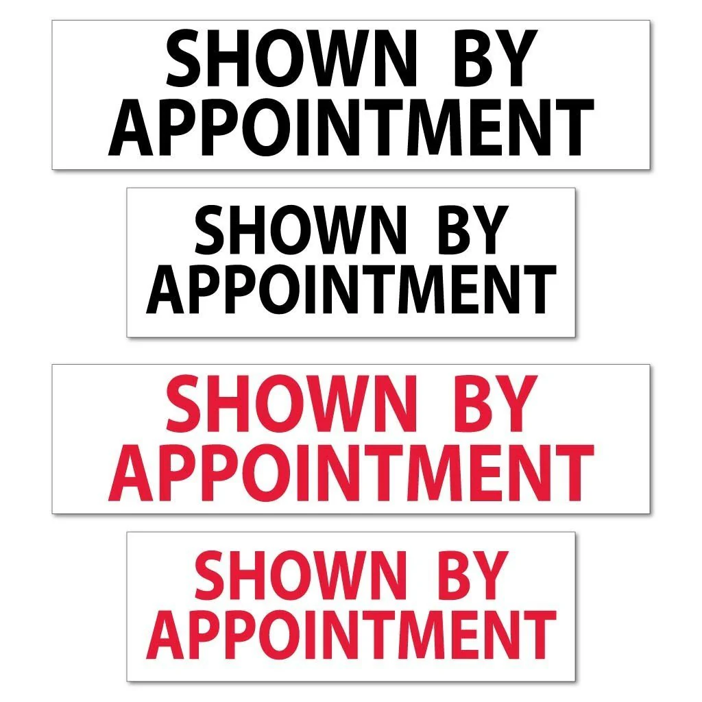 Shown By Appointment Real Estate Yard Sign Rider Set - Image 3