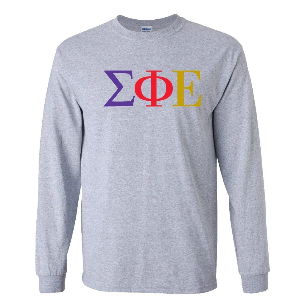 Sigma Phi Epsilon Long Sleeve T-shirt Greek Letters - Image 2