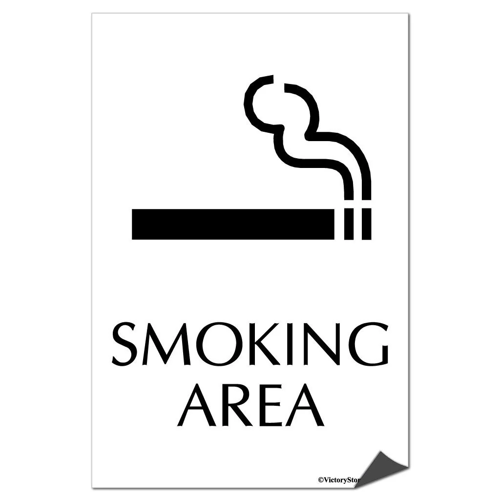 Smoking Area Sign or Sticker - #12 - Image 5