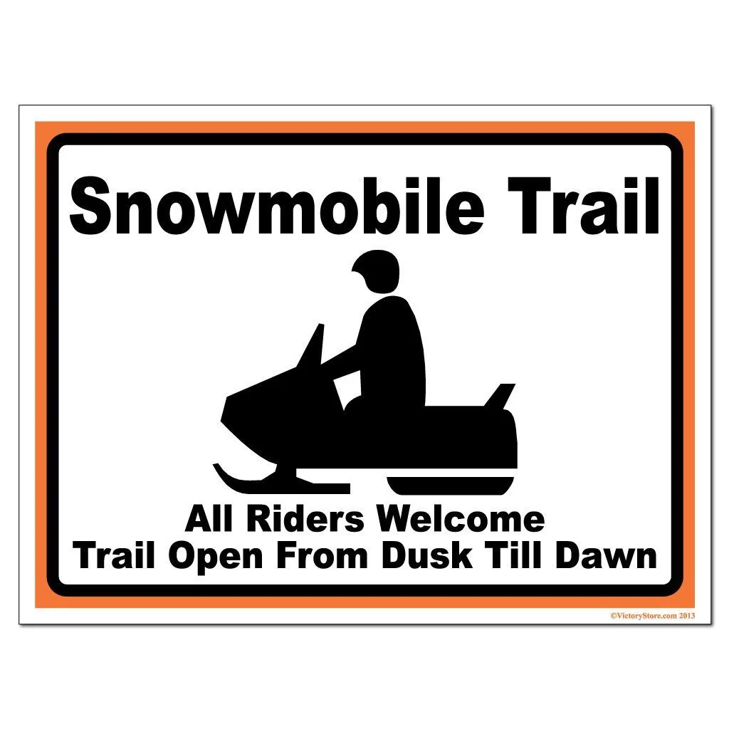 Snowmobile Trail Sign or Sticker - #8 - Image 2