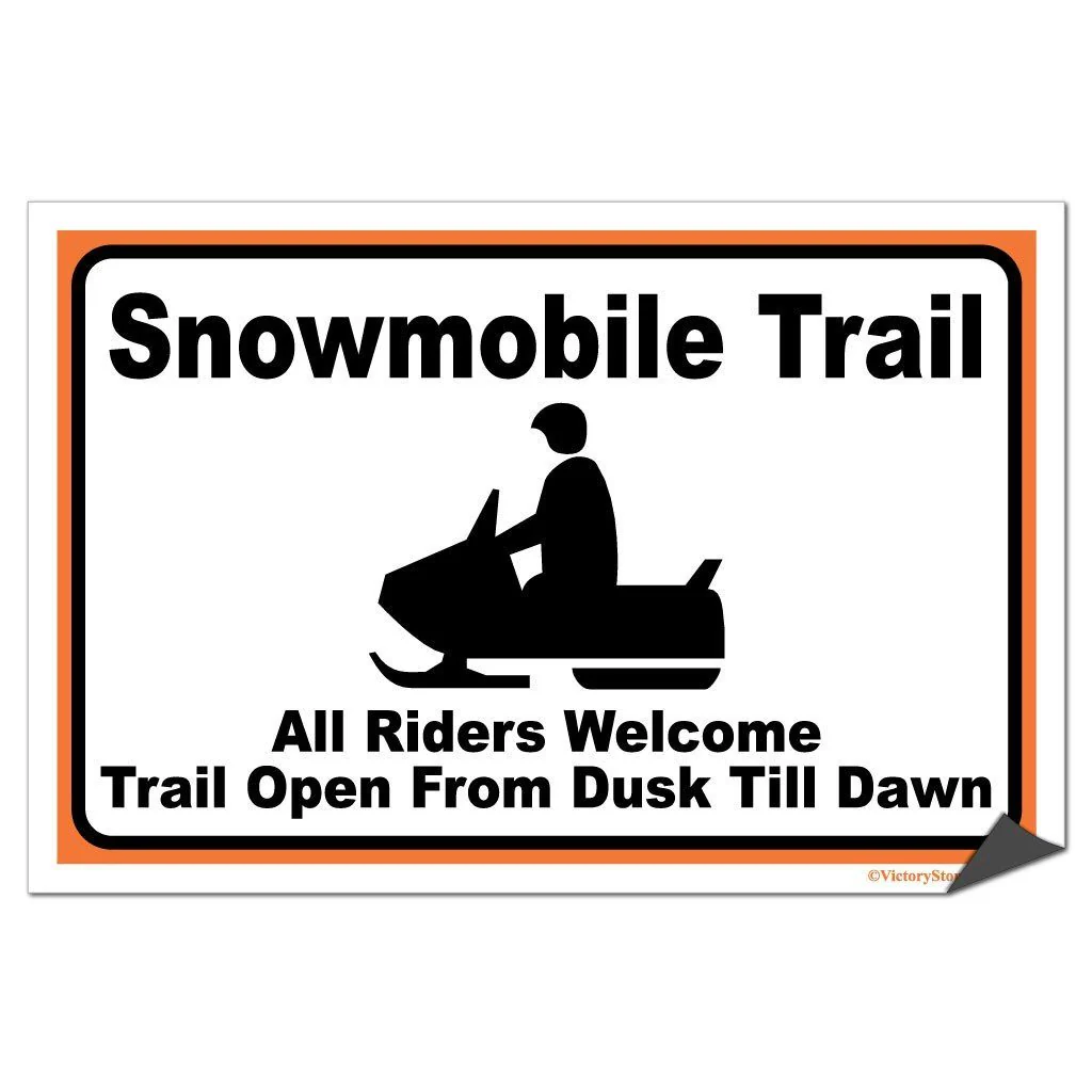 Snowmobile Trail Sign or Sticker - #8 - Image 5