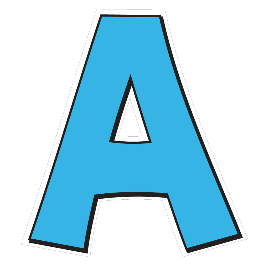 Solid Color with Black Outline 22.75" KG The Last Time Alphabet Yard Letter Set - 26 pcs - Image 21