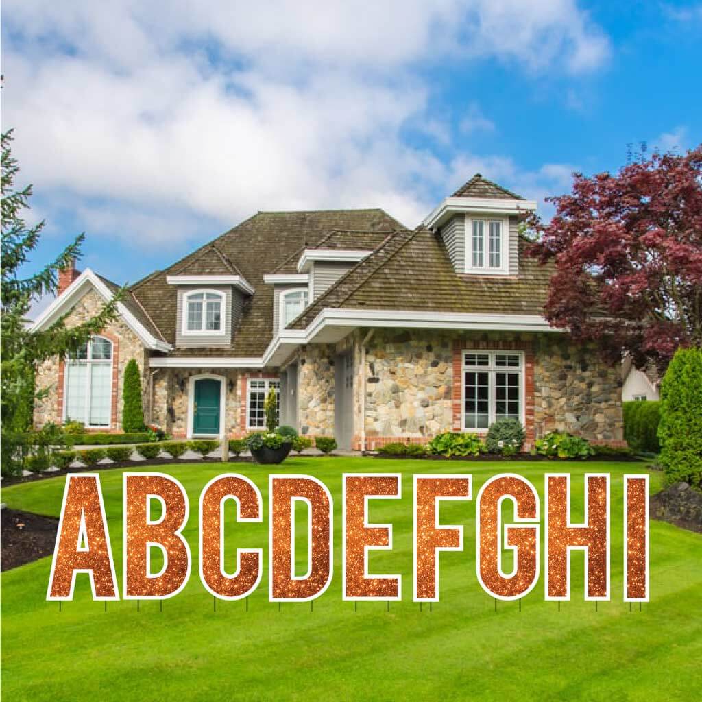 18" Bebas Alphabet Yard Sparkle Decoration Set - 26 pc set - Image 11