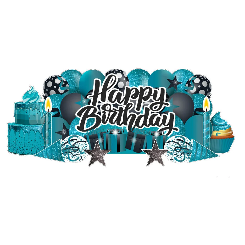 Sparkle Happy Birthday Oversized EZ Yard Card Sign Display - 9 pc set - Image 29