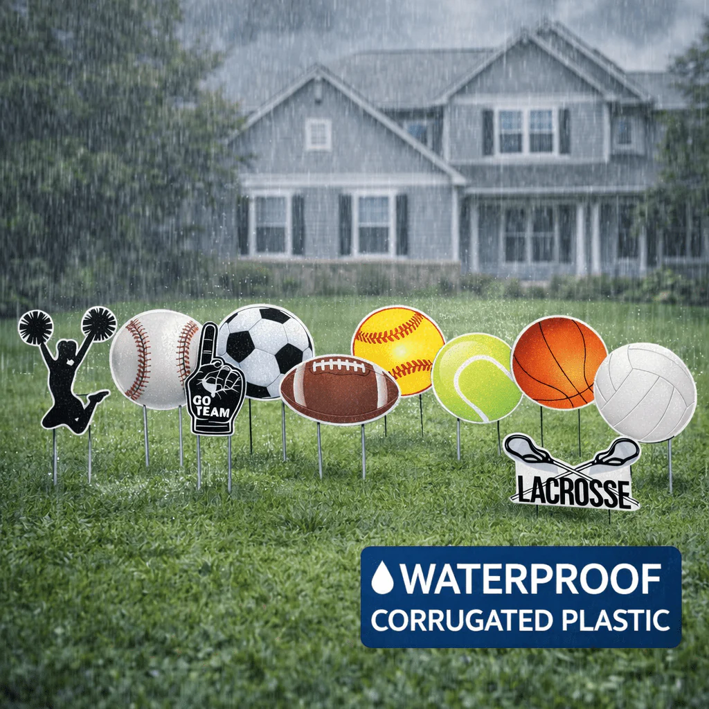 10-Pack Sports Birthday Yard Signs Decorations with Stakes - Image 5