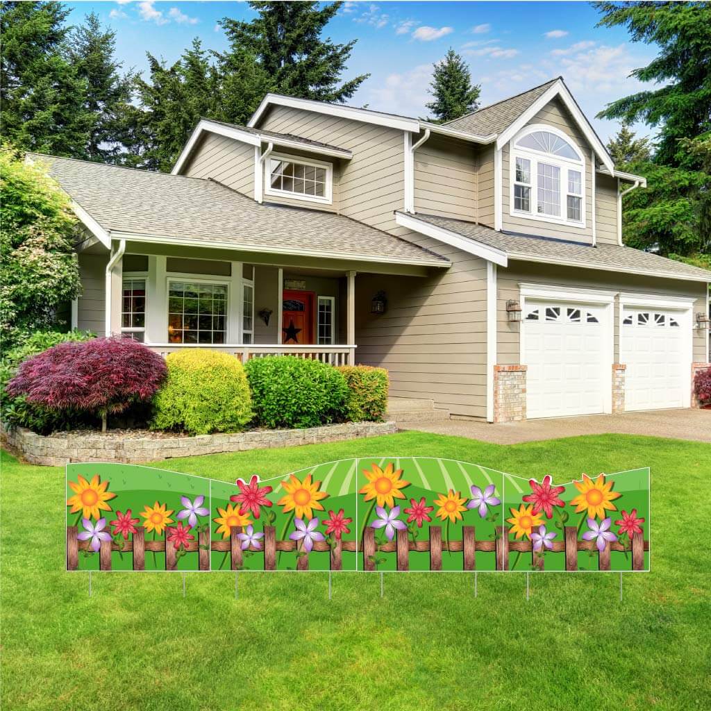 Spring Flowers Yard Card EZ Fillers 4 pc set