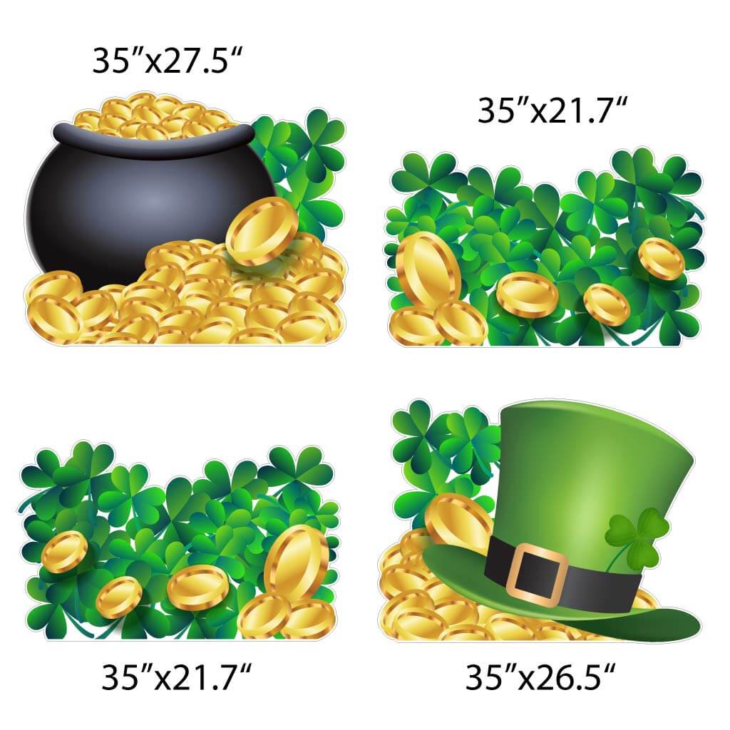 St. Patrick's Day EZ Fillers 4 pc Yard Card Set - Image 4