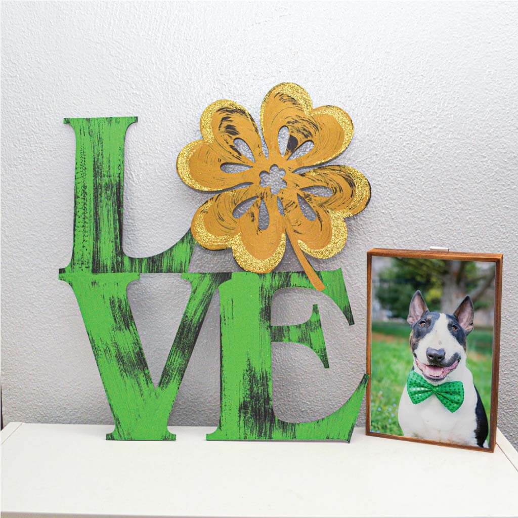 St. Patrick's Day LOVE Hand Painted Wall Decor