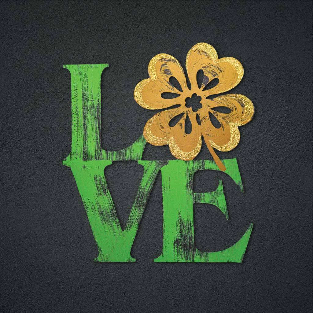 St. Patrick's Day LOVE Hand Painted Wall Decor - Image 10