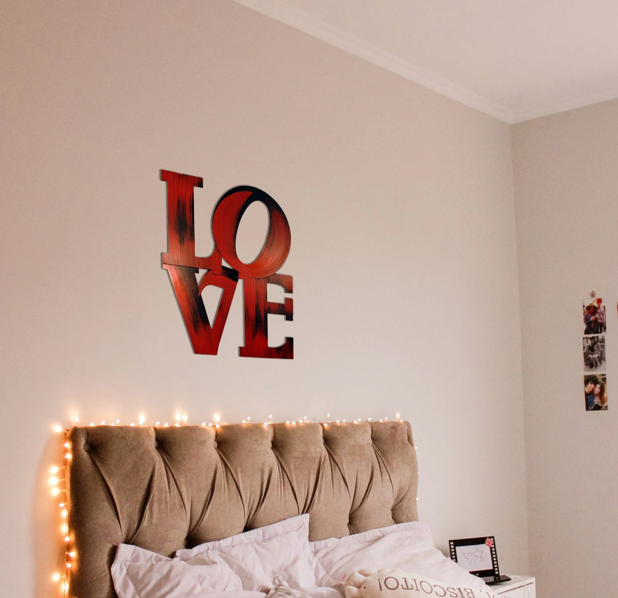 LOVE Hand Painted Stacked Wall Decor
