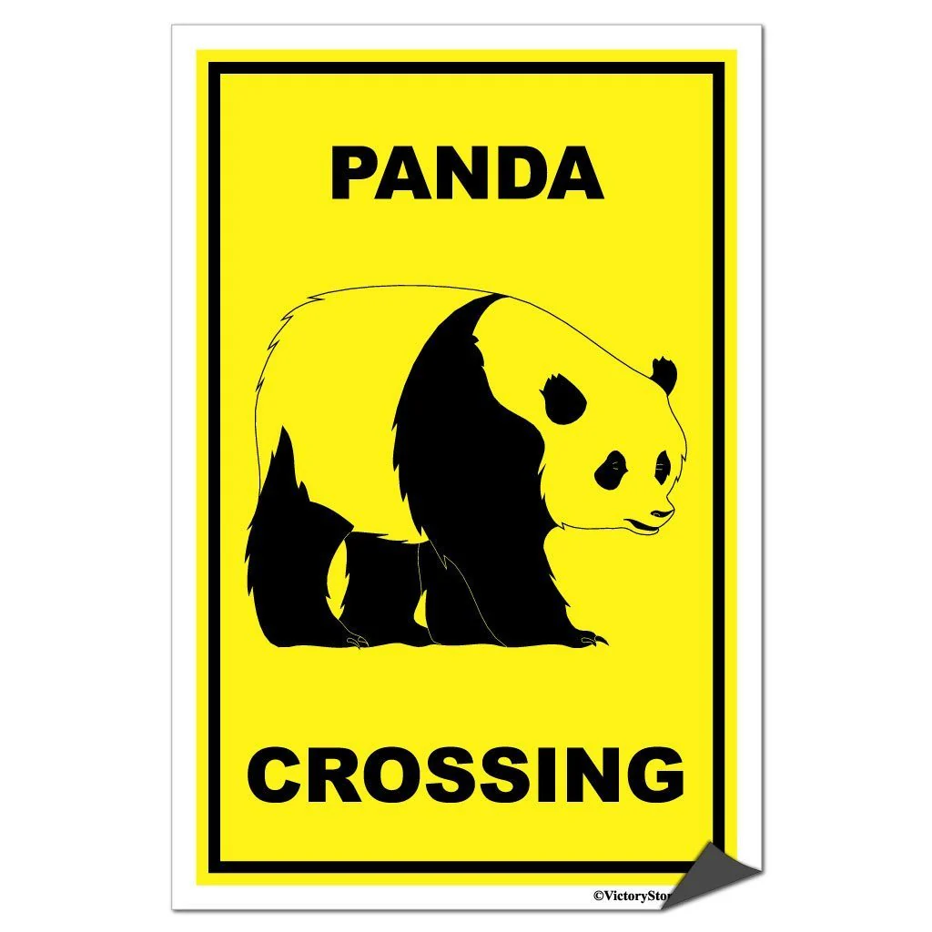 Panda Crossing Sign or Sticker - Image 7