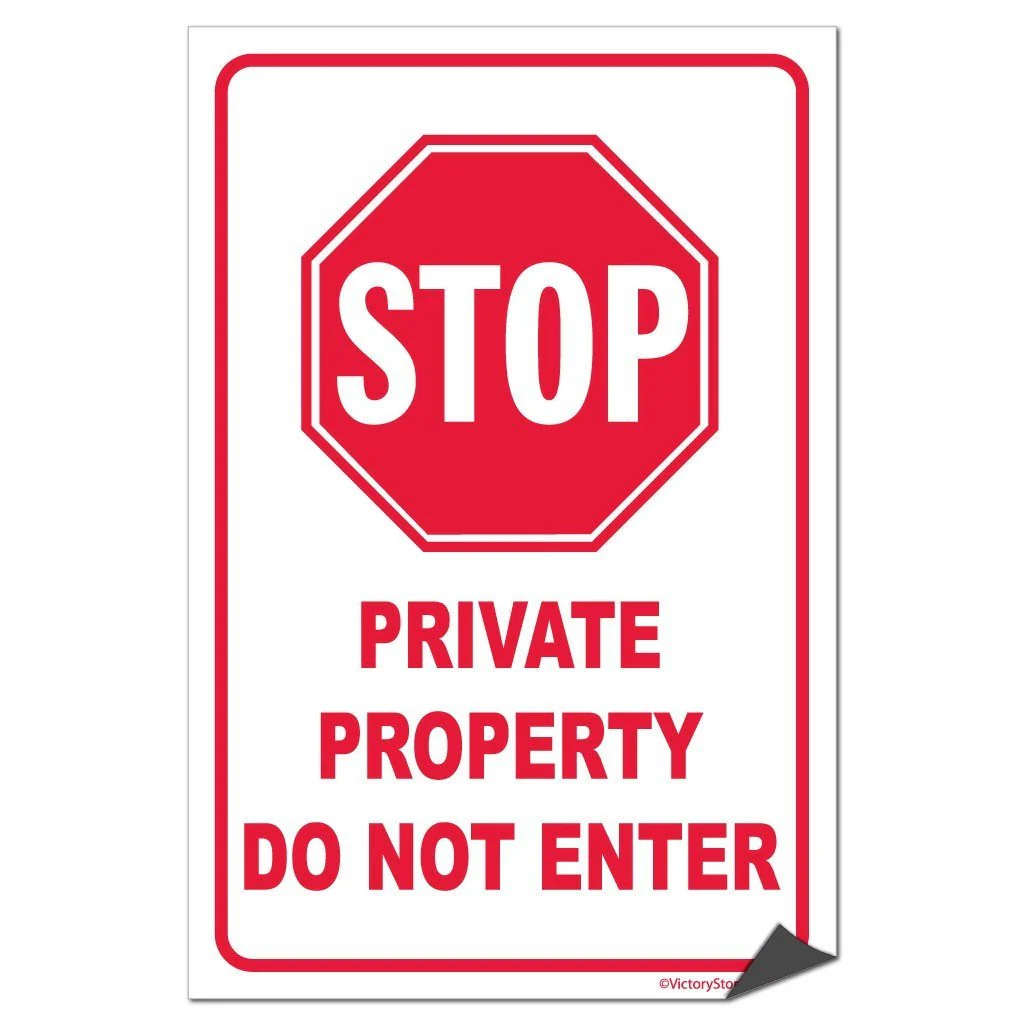 Stop: Private Property Sign or Sticker - #1 - Image 5