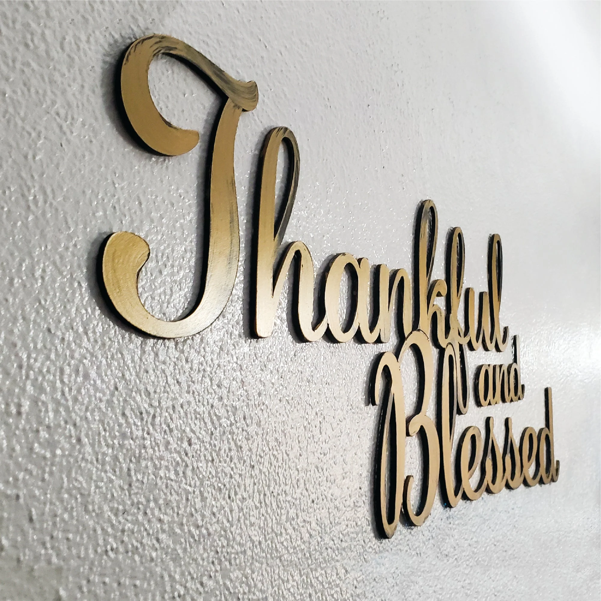 Thankful and Blessed Hand Painted Wall Decor - Image 2