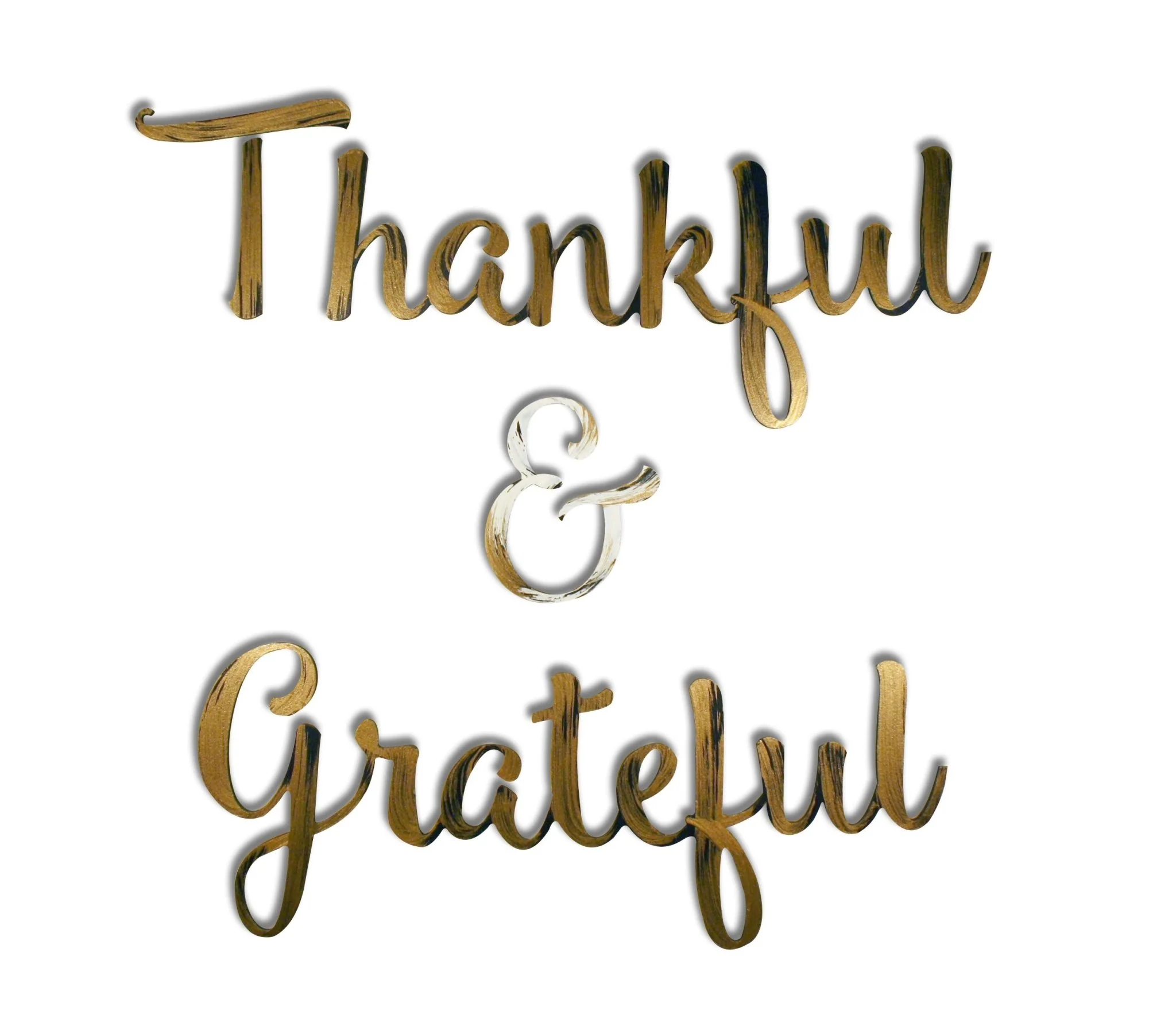 Thankful & Grateful Hand Painted Wall Decor - Image 5