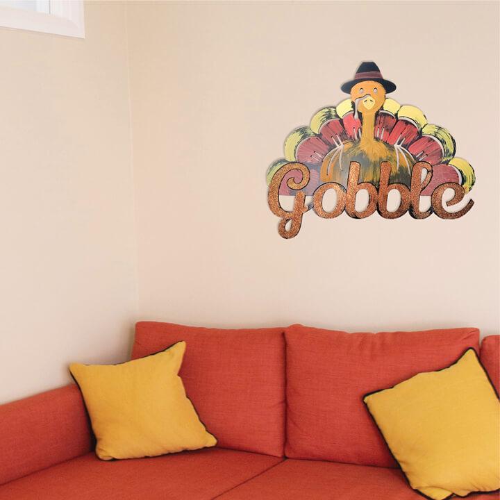 Thanksgiving Gobble Hand-painted Wall Decor - Image 4