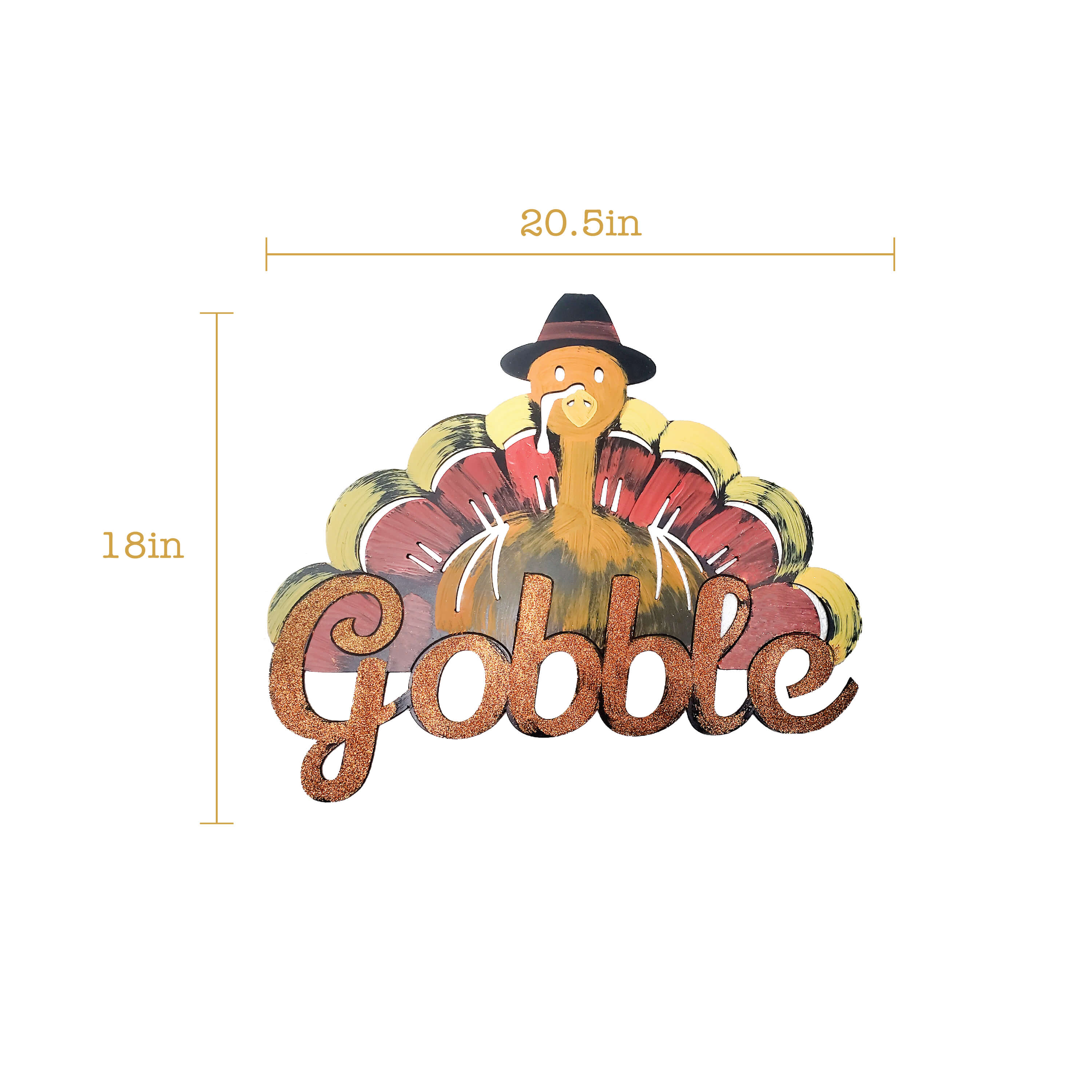 Thanksgiving Gobble Hand-painted Wall Decor - Image 5